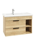 Тумба подвесная Onika Легран 80 дуб галифакс раковина Фостер-80 правый Кirovit 10925569