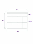 Тумба подвесная Onika Легран 80 дуб галифакс раковина Фостер-80 правый Кirovit 10925569