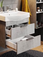 Тумба подвесная Onika Девис 65 бетон чикаго раковина Беверли-65 Santek 10925571