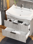 Тумба подвесная Onika Девис 80 бетон чикаго раковина Беверли-80 Santek 10925572