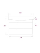 Тумба подвесная Onika Девис 80 бетон чикаго раковина Беверли-80 Santek 10925572