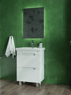 Тумба напольная Onika Айленд 60 белая раковина Фостер-60 Кirovit 10925574