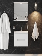 Тумба подвесная Onika Айленд 50 белая раковина Фостер-50 Кirovit 10925575