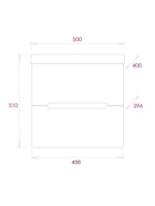 Тумба подвесная Onika Айленд 50 белая раковина Фостер-50 Кirovit 10925575