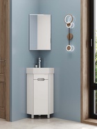 Тумба напольная Onika Айленд 35 белая угловая раковина Line Sanita Luxe 10925577