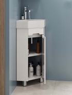 Тумба напольная Onika Айленд 35 белая угловая раковина Line Sanita Luxe 10925577