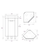 Тумба напольная Onika Айленд 35 белая угловая раковина Line Sanita Luxe 10925577