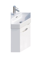 Тумба подвесная Onika Айленд 35 белая, угловая раковина Line Sanita Luxe 10925578