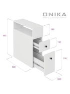 Шкаф – пенал для ванной комнаты Onika «Кроун 20», 200×500×682 мм, цвет белый - Фото 6