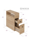 Шкаф – пенал для ванной комнаты Onika «Кроун 20», 200×500×682 мм, цвет дуб сонома - Фото 7