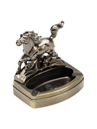 УЦЕНКА Зажигалка настольная с пепельницей, газовая «Конь на бегу», 13×11×9 см - Фото 3