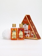 Подарочный набор новогодний: гель для душа 2 шт х 100 мл, мочалка для тела, аромат мандарин и тыква, URAL LAB - фото 60872679