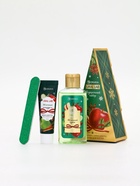 Подарочный набор новогодний: гель для душа, крем для рук и пилка для ногтей, аромат яблоко, URAL LAB - фото 60872721