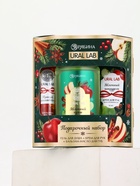 Подарочный набор новогодний: гель для душа, крем для рук и бальзам для губ, аромат яблоко, URAL LAB - фото 60872773