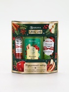 Подарочный набор новогодний: гель для душа, крем для рук и бальзам для губ, аромат яблоко, URAL LAB - фото 60872774