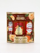 Подарочный набор новогодний: гель для душа, крем для рук и бальзам для губ, аромат мандарин, URAL LAB - фото 60872788