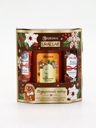 Подарочный набор новогодний: гель для душа, крем для рук и бальзам для губ, аромат печенье, URAL LAB - фото 60872803