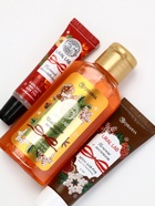 Подарочный набор новогодний: гель для душа, крем для рук и бальзам для губ, аромат печенье, URAL LAB - фото 60872796