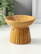 Аромалампа для эфирных масел «Лотос», керамика, коричневая, 11.4×11.4×9 см 10957103