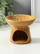 Аромалампа для эфирных масел «Лотос», керамика, коричневая, 11.4×11.4×9 см 10957103