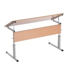 УЦЕНКА Стол ученический закругл. двухместный регулируемый по углу наклона и высоте ростовая гр.№3-5 - Фото 2