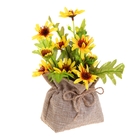 композиция в мешочке бантик 16*10 см васильки - Фото 1