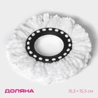 Насадка для швабры с отжимом - центрифугой Доляна, длина нитей 10 см, микрофибра, МИКС - Фото 1