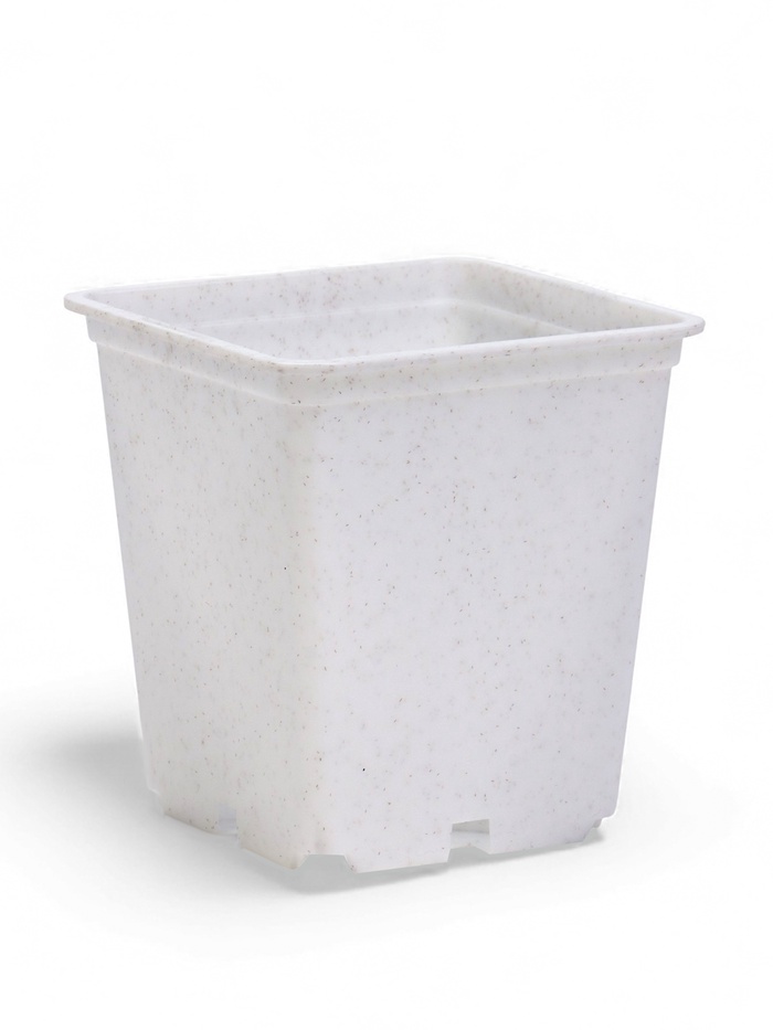 Горшок для рассады, 500 мл, 9×9×10 см, пластиковый, белый - Фото 1