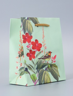 Пакет подарочный ламинированный «Птичка» 11.5?14.5?6.5 см (комплект 4 шт)