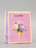 Пакет подарочный ламинированный «Нежный букет» 11.5?14.5?6.5 см (комплект 4 шт) - фото 60174277