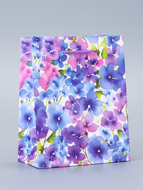 Пакет подарочный ламинированный «Цветочный сад» 11.5×14.5×6.5 см