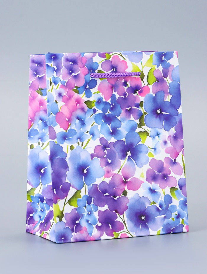 Пакет подарочный ламинированный «Цветочный сад» 11.5×14.5×6.5 см - Фото 1