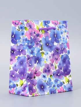 Пакет подарочный ламинированный «Цветочный сад» 11.5?14.5?6.5 см (комплект 4 шт)