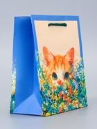 Пакет подарочный ламинированный «Котик» 11.5×14.5×6.5 см - фото 119371621