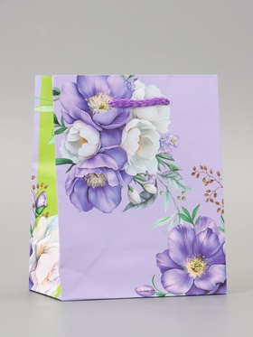 Пакет подарочный ламинированный «Красота и нежность» 11.5?14.5?6.5 см (комплект 4 шт)