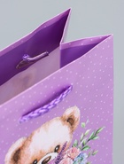 Пакет подарочный ламинированный «Цветы от Мишки» 11.5×14.5×6.5 см - фото 119371648