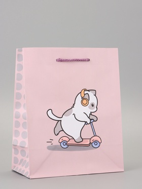 Пакет подарочный ламинированный «СамоКотик» 18?22.3?10 см (комплект 2 шт)