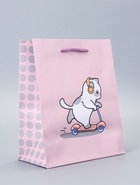 Пакет подарочный ламинированный «СамоКотик» 18×22.3×10 см - фото 119371677