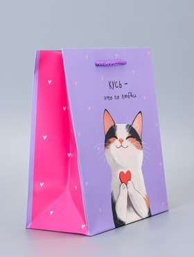 Пакет подарочный ламинированный «Любовь» 18?22.3?10 см (комплект 2 шт)