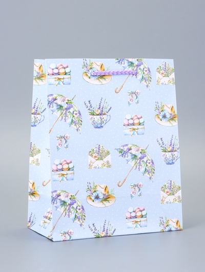 Пакет подарочный ламинированный «Зонтик» 18×22.3×10 см