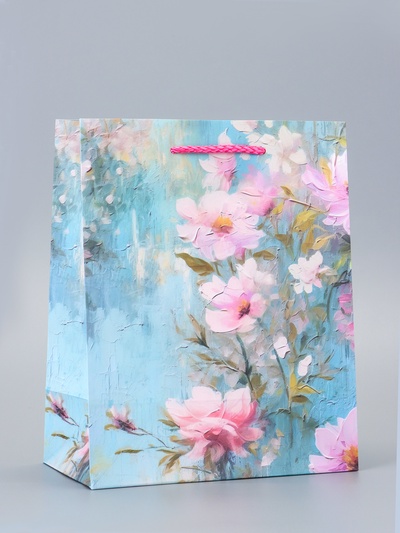 Пакет подарочный ламинированный «Цветочная эстетика» 18×22.3×10 см
