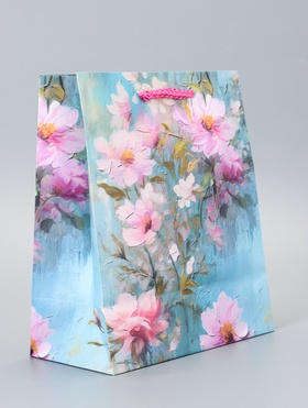 Пакет подарочный ламинированный «Цветочная эстетика» 18?22.3?10 см (комплект 2 шт)