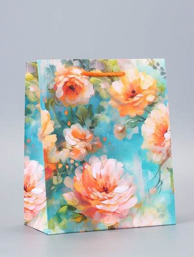 Пакет подарочный ламинированный «Аромат любви» 18×22.3×10 см