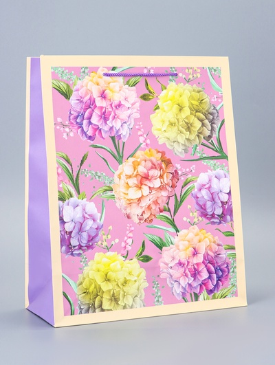 Пакет подарочный ламинированный «Нежность» 26×12×32 см