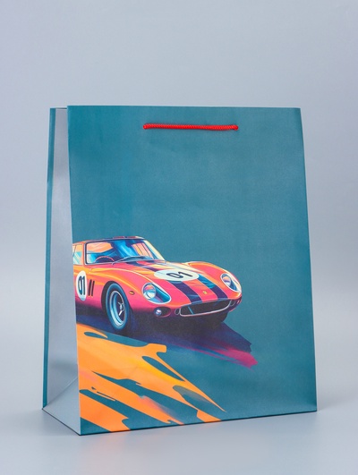 Пакет подарочный ламинированный «Лучшему» 26×12×32 см