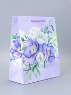 Пакет подарочный ламинированный «Фиолетовая магия» 26×12×32 см - фото 119371802