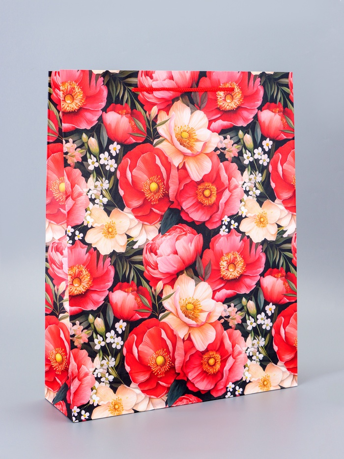 Пакет подарочный ламинированный «Цветочная эстетика» 33×42.5×10 см - Фото 1