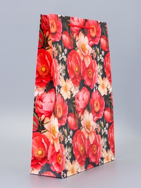 Пакет подарочный ламинированный «Цветочная эстетика» 33?42.5?10 см (комплект 2 шт)