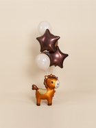 Воздушный шар фольгированный 3D 25" «Лошадка», коричневый - фото 119340789