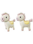 Воздушный шар фольгированный 3D 25" «Лошадка», кремовый - Фото 4